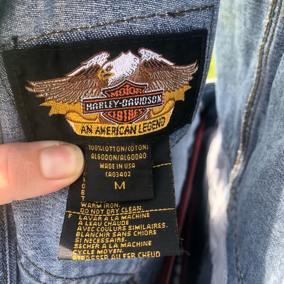 Vintage Harley Davidson overalls unisex S M L jean - Picture 5 of 8